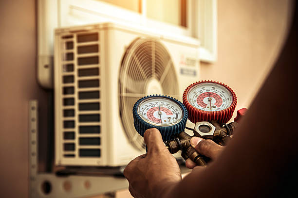 Professional Hvac technician working in Allison, PA